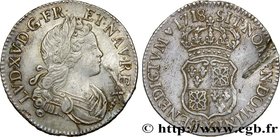 LOUIS XV THE BELOVED
Type : Quart d'écu dit "de France-Navarre" 
Date : 1718 
Mint name / Town : Amiens 
Quantity minted : 77760 
Metal : silver ...