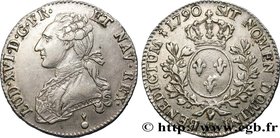 LOUIS XVI
Type : Demi-écu dit "aux branches d'olivier" 
Date : 1790 
Mint name / Town : Metz 
Metal : silver 
Millesimal fineness : 917 ‰
Diamet...