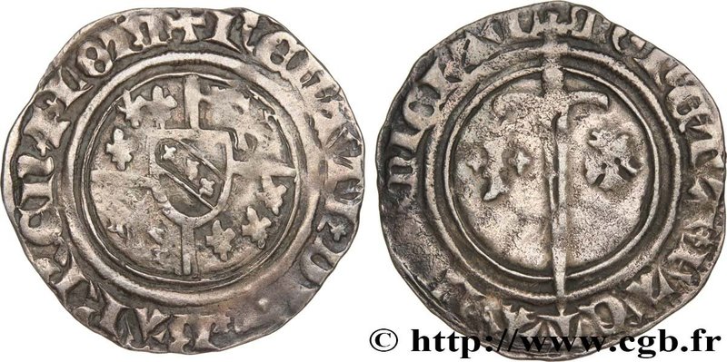 LORRAINE - DUCHY OF BAR - RENÉ I OF ANJOU
Type : Demi-gros d'argent de Saint-Mi...