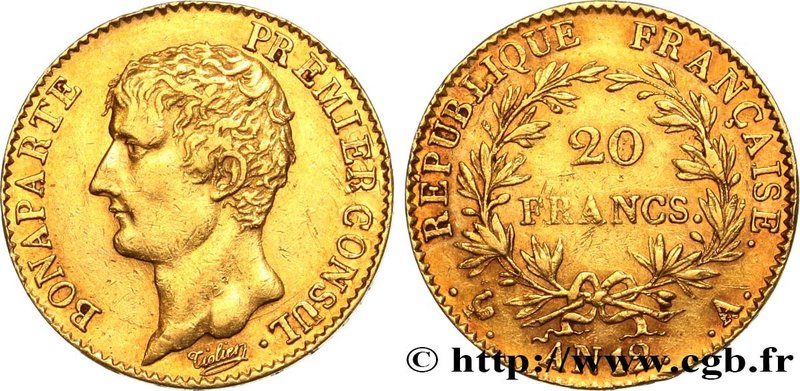 CONSULATE
Type : 20 francs or Bonaparte Premier Consul 
Date : An 12 (1803-180...