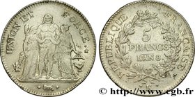 CONSULATE
Type : 5 francs Union et Force, Union serré, avec gland intérieur du bas et gland extérieur 
Date : An 8/6 (1799-1800) 
Mint name / Town ...