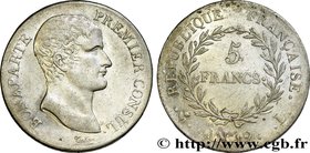 CONSULATE
Type : 5 francs Bonaparte Premier Consul 
Date : An 12 (1803-1804) 
Mint name / Town : Bayonne 
Quantity minted : 310664 
Metal : silve...