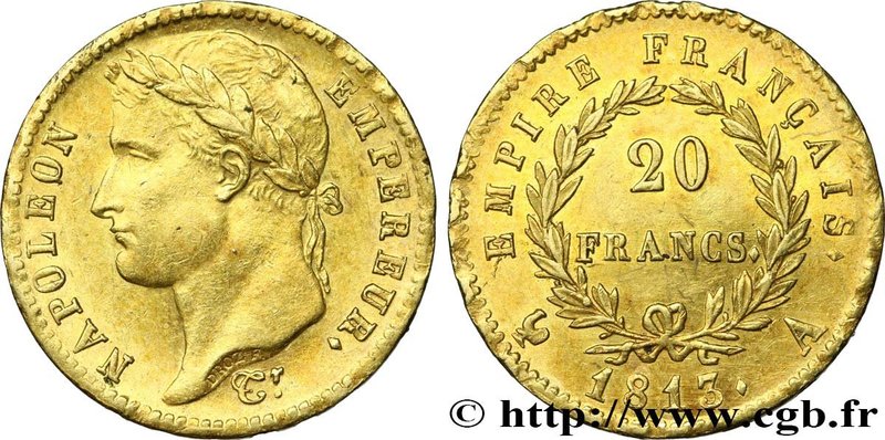 PREMIER EMPIRE / FIRST FRENCH EMPIRE
Type : 20 francs or Napoléon tête laurée, ...