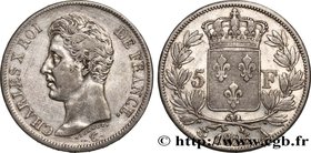 CHARLES X
Type : 5 francs Charles X, 1er type 
Date : 1825 
Mint name / Town : Paris 
Quantity minted : 2490303 
Metal : silver 
Millesimal fine...