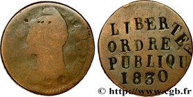 LOUIS-PHILIPPE - LES TROIS GLORIEUSES / THE THREE GLORIOUS DAYS
Type : Un décime Dupré, grand module, regravé en monnaie de propagande 
Date : 1830 ...