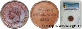 II REPUBLIC
Type : Essai de bronze au module de un centime, Louis-Napoléon Bonaparte 
Date : 1851 
Mint name / Town : Paris 
Metal : bronze 
Diam...