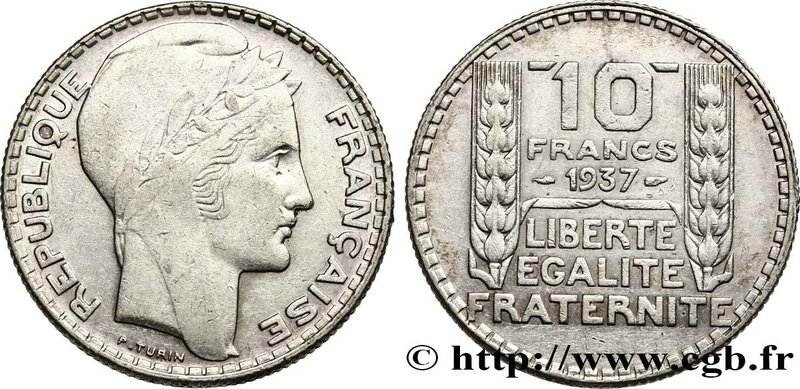 III REPUBLIC
Type : 10 francs Turin 
Date : 1937 
Quantity minted : 52368 
M...