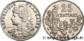 III REPUBLIC
Type : 25 centimes Patey, 2e type 
Date : 1904 
Quantity minted : 16.000.000 
Metal : nickel 
Diameter : 24 mm
Orientation dies : 6...