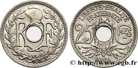 III REPUBLIC
Type : 25 centimes Lindauer, Cmes souligné 
Date : 1916 
Quantity minted : 99.608 
Metal : nickel 
Diameter : 24 mm
Orientation die...