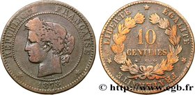 III REPUBLIC
Type : 10 centimes Cérès 
Date : 1878 
Mint name / Town : Bordeaux 
Quantity minted : 100000 
Metal : bronze 
Diameter : 30 mm
Ori...