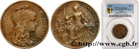 III REPUBLIC
Type : 5 centimes Daniel-Dupuis 
Date : 1921 
Mint name / Town : Paris 
Quantity minted : 141751 
Metal : bronze 
Diameter : 25 mm...