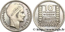 PROVISIONAL GOVERNEMENT OF THE FRENCH REPUBLIC
Type : 10 francs Turin, grosse tête, rameaux longs 
Date : 1946 
Mint name / Town : Paris 
Quantity...