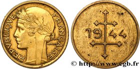 PROVISIONAL GOVERNEMENT OF THE FRENCH REPUBLIC
Type : 2 francs Morlon, satirique 
Date : (1944) 
Date : n.d. 
Quantity minted : --- 
Metal : bron...