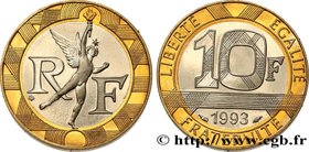 V REPUBLIC
Type : 10 francs Génie de la Bastille, Belle Épreuve 
Date : 1993 
Mint name / Town : Pessac 
Quantity minted : 5309 
Metal : bronze-a...