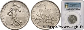 V REPUBLIC
Type : 1 franc Semeuse, nickel 
Date : 1960 
Mint name / Town : Paris 
Quantity minted : --- 
Metal : nickel 
Diameter : 24 mm
Orien...