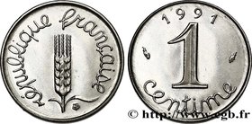 V REPUBLIC
Type : 1 centime Épi, frappe monnaie 
Date : 1991 
Mint name / Town : Pessac 
Quantity minted : 2511 
Metal : stainless steel 
Diamet...