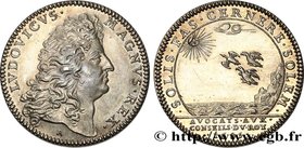 CONSEIL DU ROI / KING'S COUNCIL
Type : LOUIS XIV - Avocats aux conseils, refrappe 
Date : 1683 
Metal : silver 
Diameter : 27 mm
Orientation dies...