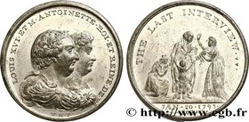 LOUIS XVI
Type : Médaille, La dernière entrevue 
Date : 1793 
Mint name / Town : Angleterre 
Metal : tin 
Diameter : 38 mm
Weight : 18,2 g.
Edg...