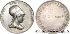 LOUIS XVIII
Type : Médaille de récompense, Institut royal de France, décernée au Comte Daru 
Date : n.d. 
Metal : silver 
Diameter : 49 mm
Engrav...