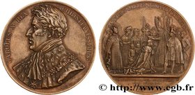 CHARLES X
Type : Médaille du sacre de Charles X 
Date : 1825 
Mint name / Town : 51 - Reims 
Metal : bronze 
Diameter : 50,5 mm
Engraver : Cauno...