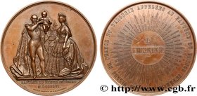 SECOND EMPIRE
Type : Baptême du prince impérial 
Date : 1856 
Metal : copper 
Diameter : 69 mm
Weight : 149,4 g.
Edge : lisse + main CUIVRE 
Pu...