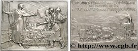 TRANSPORTS AND RAILWAYS
Type : Plaque Paris-Lyon-Méditerranée, Cinquantenaire de la Compagnie des Chemins de fer 
Date : 1907 
Metal : silver 
Mil...