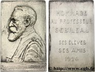 MISCELLANEOUS FIGURES
Type : Plaque d’hommage, Professeur Pierre Sebileau 
Date : 1926 
Metal : silver 
Diameter : 70,5 mm
Weight : 86,16 g.
Edg...