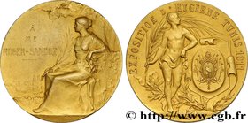 TUNISIA - FRENCH PROTECTORATE
Type : Médaille de récompense, Exposition d’hygiène 
Date : 1911 
Metal : gilt bronze 
Diameter : 49,5 mm
Weight : ...
