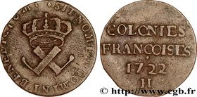 AMERICA - Louisiana, Acadia, Canada
Type : 9 Deniers, Colonies Françoises 
Date : 1722 
Mint name / Town : La Rochelle 
Metal : copper 
Diameter ...