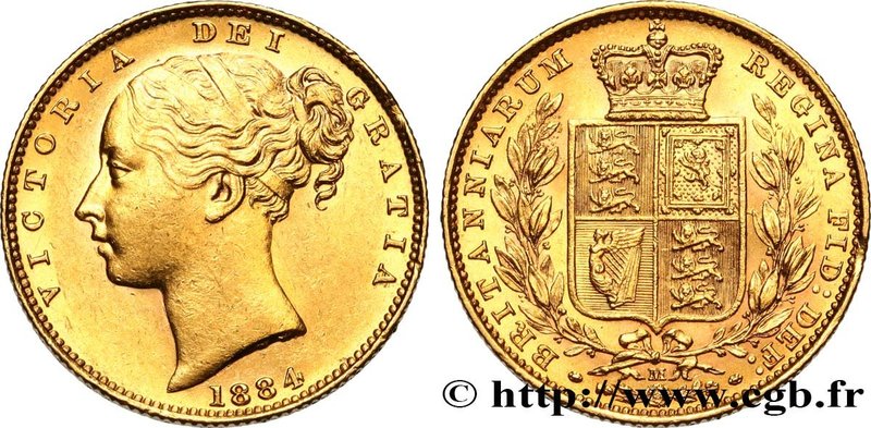 AUSTRALIA
Type : 1 Souverain Victoria type Saint-Georges 
Date : 1884 
Mint n...