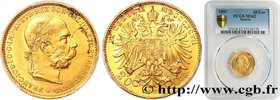 AUSTRIA
Type : 20 Corona François Joseph 
Date : 1897 
Mint name / Town : Vienne 
Quantity minted : 5132829 
Metal : gold 
Millesimal fineness :...