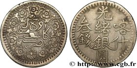 CHINA - SINKIANG PROVINCE
Type : 3 Miscals AH1320 
Date : 1902 
Quantity minted : - 
Metal : silver 
Diameter : 27,5 mm
Orientation dies : 2 h....