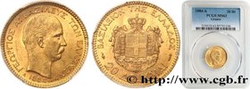 GREECE
Type : 20 Drachmes Georges Ier 
Date : 1884 
Mint name / Town : Paris 
Quantity minted : 550000 
Metal : gold 
Millesimal fineness : 900 ...