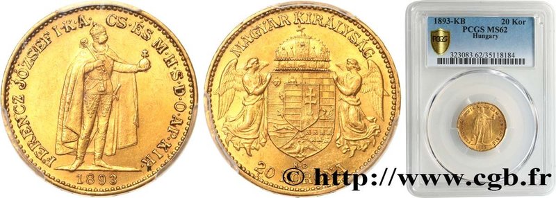 HUNGARY
Type : 20 Korona François Joseph 
Date : 1893 
Mint name / Town : Kre...