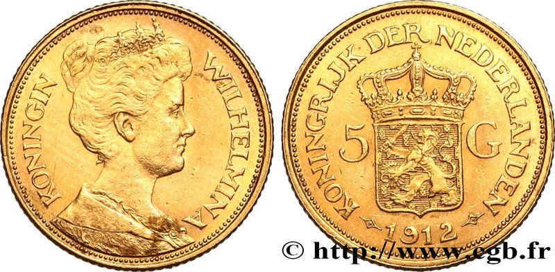 NETHERLANDS
Type : 5 Gulden Wilhelmina 
Date : 1912 
Mint name / Town : Utrec...