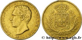 PORTUGAL
Type : 2000 Réis Louis Ier 
Date : 1864 
Quantity minted : 101000 
Metal : gold 
Millesimal fineness : 917 ‰
Diameter : 19,5 mm
Orient...