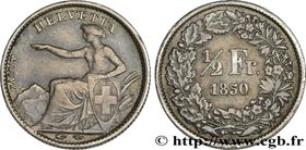 SWITZERLAND
Type : 1/2 Franc Helvetia 
Date : 1850 
Mint name / Town : Paris 
Quantity minted : 4500000 
Metal : silver 
Millesimal fineness : 9...