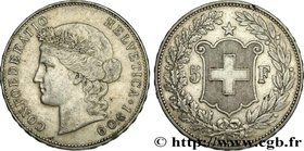 SWITZERLAND
Type : 5 Francs Helvetia 
Date : 1909 
Mint name / Town : Berne 
Quantity minted : 120000 
Metal : silver 
Millesimal fineness : 835...