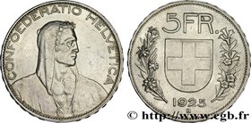 SWITZERLAND
Type : 5 Francs berger 
Date : 1925 
Mint name / Town : Berne 
Quantity minted : 2830000 
Metal : silver 
Millesimal fineness : 900 ...