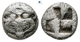 Macedon. Neapolis circa 500-480 BC. Trihemiobol AR (?)