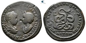 Moesia Inferior. Marcianopolis. Elagabalus, with Julia Maesa AD 218-222. Pentassarion Æ