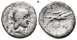 L. Calpurnius Piso Frugi 90 BC. Rome. Denarius AR