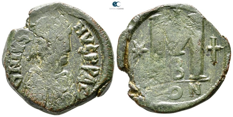 Justin I AD 518-527. Constantinople
Follis Æ

31 mm., 16,99 g.



very fi...