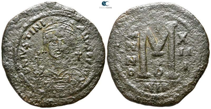 Justinian I AD 527-565. Nikomedia
Follis Æ

44 mm., 17,49 g.



nearly ve...