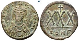 Tiberius II Constantine AD 578-582. Constantinople. 3/4 Follis AE