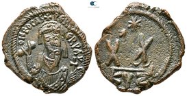 Phocas. AD 602-610. Cyzicus. Half follis Æ