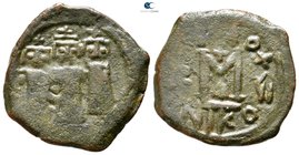 Heraclius & H.Constantine & Martina AD 610-641. Nikomedia. Follis Æ