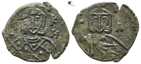 Nicephorus I, with Stauracius AD 802-811. Syracuse. Follis Æ