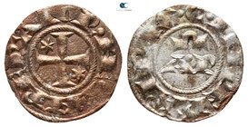 Enrico VI and Costanza AD 1194-1196. Sicily. Messina. Denaro AR
