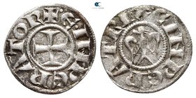 Henry VI and Constance AD 1194-1197. Sicily. Messina. Denaro AR